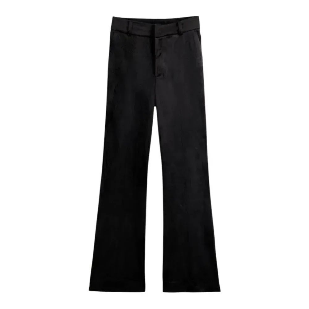 Scotch & Soda High Rise Black Velvet Flare Trousers Sz 27